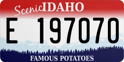 ID license plate E197070