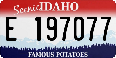 ID license plate E197077