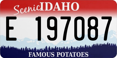 ID license plate E197087