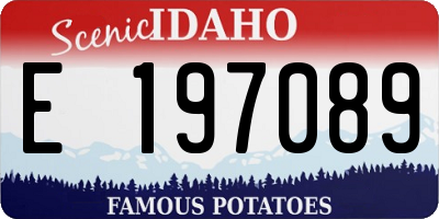 ID license plate E197089