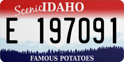 ID license plate E197091
