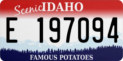 ID license plate E197094