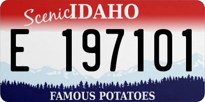 ID license plate E197101