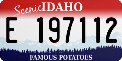 ID license plate E197112