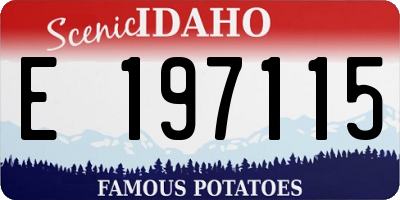 ID license plate E197115
