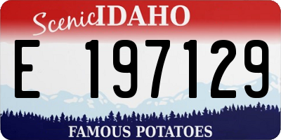 ID license plate E197129