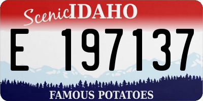 ID license plate E197137