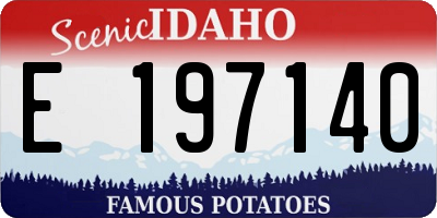ID license plate E197140