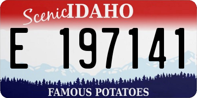 ID license plate E197141