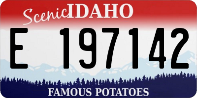 ID license plate E197142