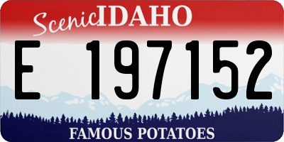 ID license plate E197152