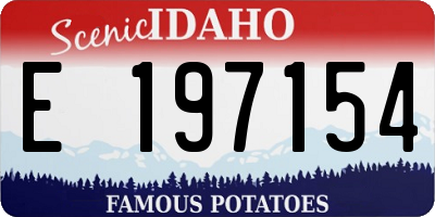 ID license plate E197154