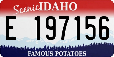 ID license plate E197156