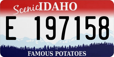ID license plate E197158