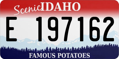 ID license plate E197162