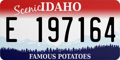 ID license plate E197164