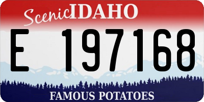 ID license plate E197168