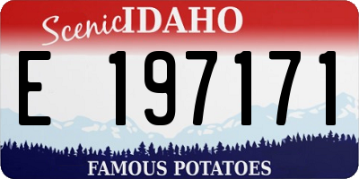 ID license plate E197171