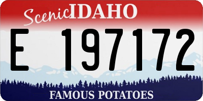 ID license plate E197172