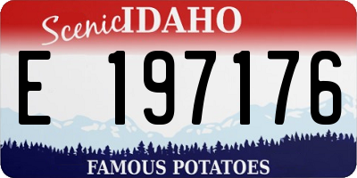 ID license plate E197176