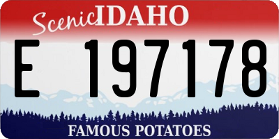 ID license plate E197178