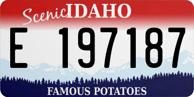 ID license plate E197187