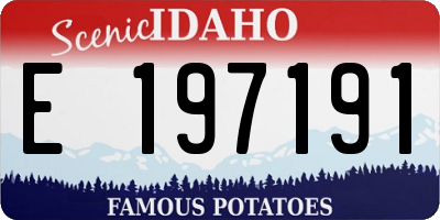 ID license plate E197191