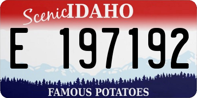 ID license plate E197192