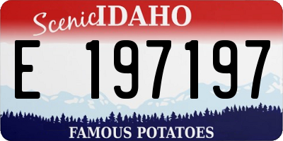 ID license plate E197197