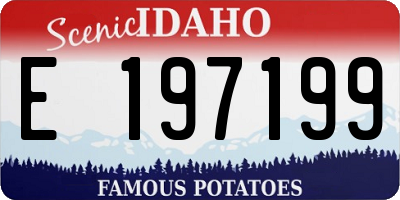 ID license plate E197199