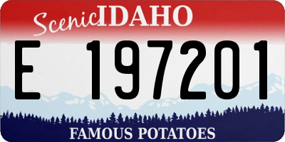 ID license plate E197201