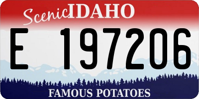 ID license plate E197206