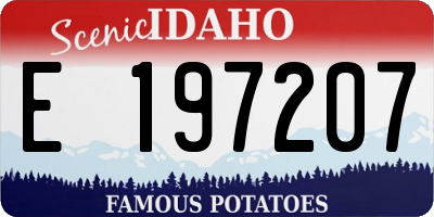 ID license plate E197207