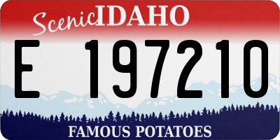ID license plate E197210