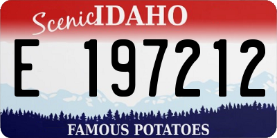 ID license plate E197212