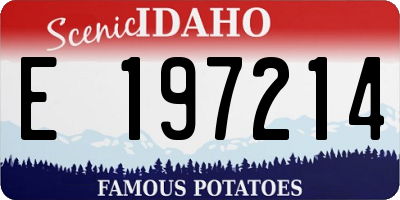 ID license plate E197214