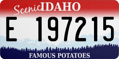 ID license plate E197215