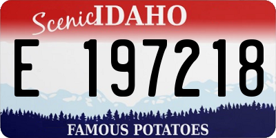 ID license plate E197218