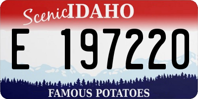 ID license plate E197220