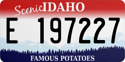 ID license plate E197227