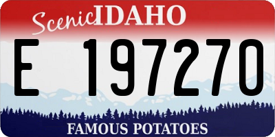 ID license plate E197270