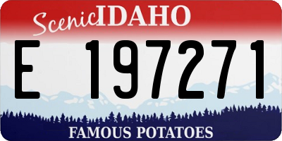 ID license plate E197271