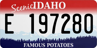 ID license plate E197280