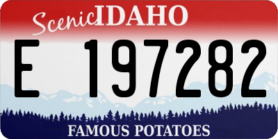 ID license plate E197282