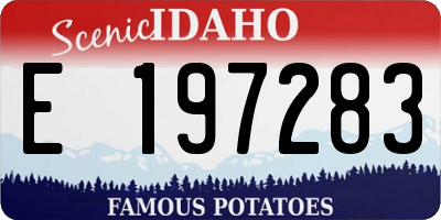 ID license plate E197283