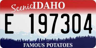 ID license plate E197304