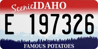 ID license plate E197326