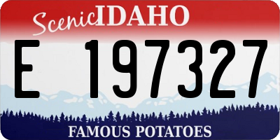 ID license plate E197327