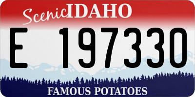 ID license plate E197330