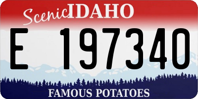 ID license plate E197340